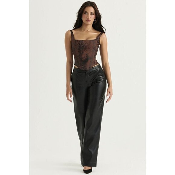 HOUSE OF CB Omaira Vegan Leather Trousers in Black Size X-Small (Longer) - Picture 13 of 16
